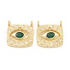 Rack Plating Brass Cubic Zirconia Pendants KK-D073-25G-05-1