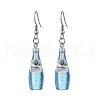 Resin Cocktail Pendants & 304 Stainless Steel Dangle Earrings for Women EJEW-JE06406-4