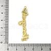 Rack Plating Brass Micro Pave Cubic Zirconia Connector Charms KK-C053-09G-3
