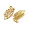 Rack Plating Brass Clear Cubic Zirconia Pendants KK-L236-04B-G-2