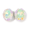 Handmade Luminous Polymer Clay Rhinestone Beads CLAY-H003-05D-2