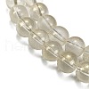 Frosted Transparent Glass Bead Strands X1-GLAA-P065-8mm-01-4