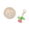 Flower Glass & Acrylic Beads Pendant Decorations HJEW-JM03045-3