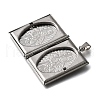 316 Stainless Steel Locket Pendants STAS-C123-03A-P-2
