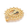 Rack Plating Brass Micro Pave Clear Cubic Zirconia Pendants KK-C063-18G-2