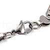 201 Stainless Steel Mariner Star Link Chain Bracelets BJEW-B078-57GP-3