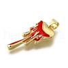 Brass Enamel Pendants KK-V013-01G-2