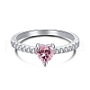 Rhodium Plated 925 Sterling Silver Finger Rings RJEW-A019-08B-02P-1