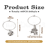 48Pcs 24 Style 12 Constellations Alloy Wine Glass Charms with Rhinestone AJEW-TAC00002-22