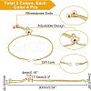  12Pcs 3 Colors Brass Box Chain Slider Bracelet Making KK-NB0001-79-7
