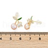 Cherry Brass Clear Cubic Zirconia Stud Earrings KK-D301-13G-3