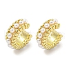 Ring Rack Plating Brass Cuff Earrings EJEW-E312-04G-1