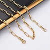 304 Stainless Steel Paperclip Chain Necklaces NJEW-Q013-03G-4