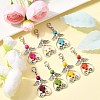 7Pcs Angel Synthetic Turquoise Pendant Decorations HJEW-JM03461-1