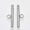 Non-Tarnish 201 Stainless Steel Toggle Clasps Parts STAS-R099-01-1