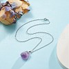 Natural Amethyst Nugget Pendant Necklaces NJEW-JN04322-6