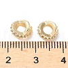 Brass Micro Pave Cubic Zirconia European Beads KK-A254-23G-2