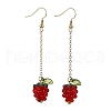Handmade Lampwork Tassel Dangle Earrings EJEW-TA00658-2