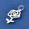 Valentine's Day 925 Sterling Silver Rose Pendants STER-G046-01S-2