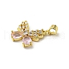 Brass Micro Pave Cubic Zirconia Pendants FIND-Z023-10B-2