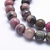 Natural Rhodonite Beads Strands G-G717-6mm-3