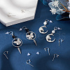 Beebeecraft 20Pcs Brass Ear Stud Findings KK-BBC0016-20-4