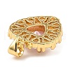 Real 18K Gold Rack Plating Brass Micro Pave Cubic Zirconia Pendants ZIRC-L100-142G-02-2