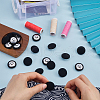 Gorgecraft 20Pcs Iron with Cloth Buttons BUTT-GF0003-75C-4