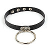 Alloy Ring Pendant PU Leather Choker Necklaces for Women FS-WGA2FAB-01-2