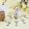 SUNNYCLUE 20Pcs Alloy Keychain KEYC-SC0001-16B-4