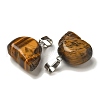 Natural Tiger Eye Pendants G-Z067-02P-13-3