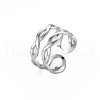 304 Stainless Steel Infinity Cuff Ring RJEW-N038-040P-3