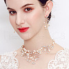 Alloy Fresh Water Pearl Rhinestone Jewelry Sets FS-WG8E598-01-3