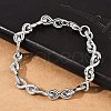 304 Stainless Steel Infinity Link Chain Bracelets for Women Men BJEW-F488-53D-P-2