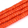 Handmade Millefiori Glass Beads Strands LAMP-T021-28A-02-1