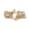 Rack Plating Brass Micro Pave Cubic Zirconia Pendants ZIRC-F130-01G-3