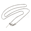 Non-Tarnish 304 Stainless Steel Box Chain Necklace for Women NJEW-G104-05P-1