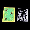 Rectangle with Dragonfly Frame Carbon Steel Cutting Dies Stencils DIY-F028-34-1