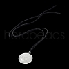 Natural Quartz Crystal Tree of Life Pendant Necklace with Nylon Rope NJEW-H009-03-08-5