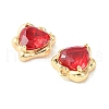 Brass Micro Pave Cubic Zirconia Charms KK-L208-06G-05-3