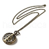 Alloy Glass Pendant Pocket Necklace WACH-S002-15AB-2