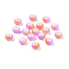 Opaque Spray Painted Glass Beads GLAA-G118-01H-1