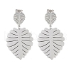 Non-Tarnish Leaf 304 Stainless Steel Dangle Earrings EJEW-L283-103P-1