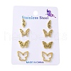 304 Stainless Steel Earring Sets EJEW-S248-03D-G-2