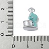 304 Stainless Steel Enamel Pendants STAS-M120-01B-P-3
