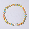 Fashionable Brass Bead & Imitation Pearl Bracelets LC5707-1-1