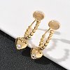 Heart Brass Micro Pave Clear Cubic Zirconia Clip-on Earrings EJEW-K286-12G-2