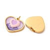 304 Stainless Steel Enamel Pendants STAS-U061-41G-02-2