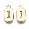 Brass Micro Pave Clear Cubic Zirconia Pendants KK-S360-052I-NF-2