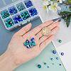  Handmade Evil Eye Lampwork Round Bead Strands LAMP-NB0001-28-3